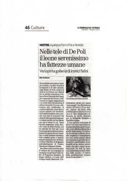 7 giugno il giornale di vicenza il leone in noi palazzo ferro fini venezia