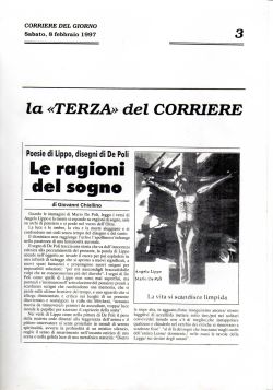 8 febbraio corriere del giorno la vita si scandisce limpida